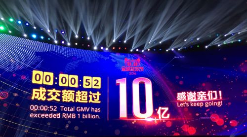 2016双十一交易销售额数据 1000亿笃定
